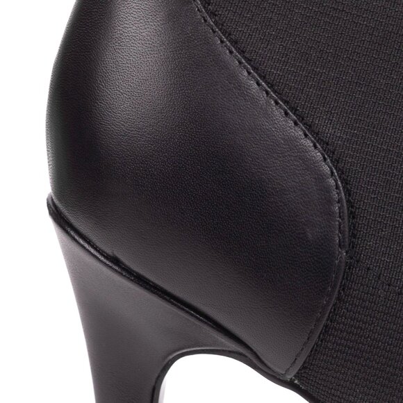 NWOT Nine West Black Leather Stiletto Pointed Toe Booties | Size 8M - Picture 9 of 14